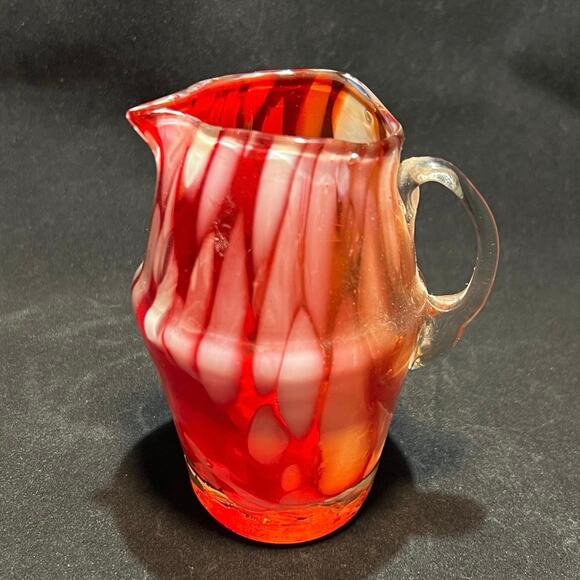 Hand Blown Tulip Vase, Orange 8.5 in. - Picture 2 of 4